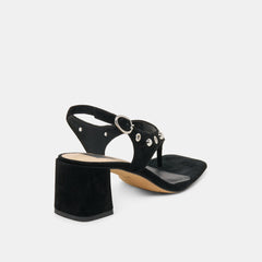 Yves Stud Onyx Suede Heels / Dolce Vita