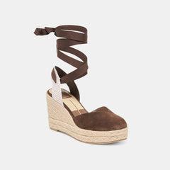 Noura Dk Brown Suede Wedges / Dolce Vita