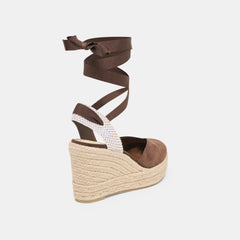 Noura Dk Brown Suede Wedges / Dolce Vita