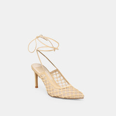 Yael Lt Natural Woven Raffia Heels / Dolce Vita