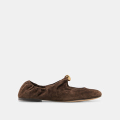 Cornel Dk Brown Suede Flats / Dolce Vita