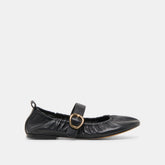 Caely Black Leather Ballet Flats / Dolce Vita