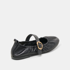 Caely Black Leather Ballet Flats / Dolce Vita