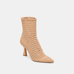 Embry Lt Tan Woven Stella Booties / Dolce Vita