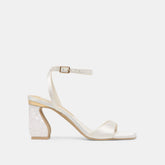 Tilda True White Satin Heels / Dolce Vita