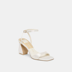 Tilda True White Satin Heels / Dolce Vita