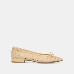 Ulicia Lt Natural Cross Hatch Raffia Ballet Flats / Dolce Vita