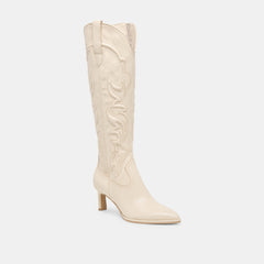 Alisa Creme Leather Boots / Dolce Vita