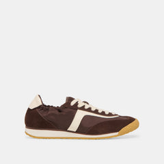 Sariya Dk Brown Nylon Sneakers / Dolce Vita