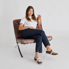 Sariya Dk Brown Nylon Sneakers / Dolce Vita