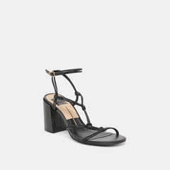 Fizzy Black Leather Heels / Dolce Vita