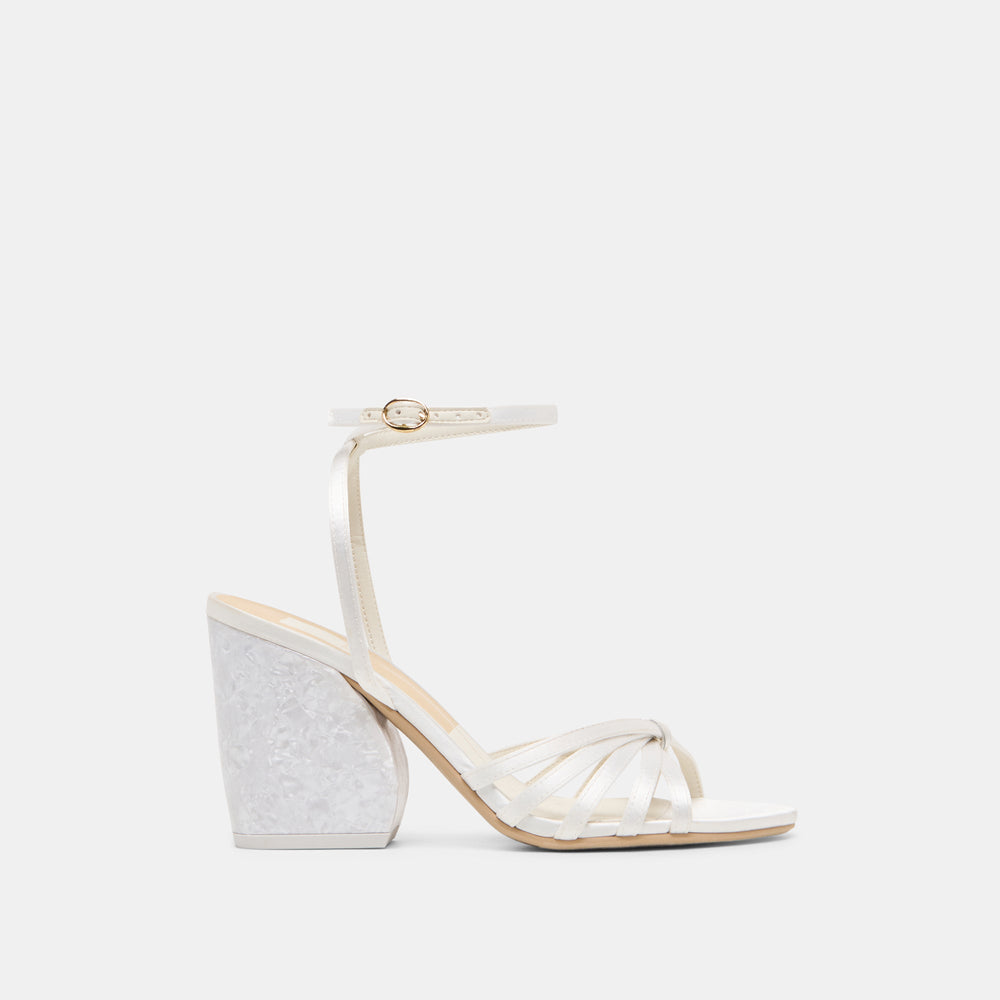 Ronica True White Satin Heels / Dolce Vita