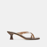 Brevel Vinyl Wide Dk Brown Jelly Heels / Dolce Vita