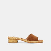 Dixi Wide Brown Suede Sandals / Dolce Vita