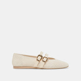 Baylee Wide Bone Perforated Suede Ballet Flats / Dolce Vita