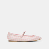 Reyes X Byrdie Golf Pink Plaid Gingham Wide Ballet Flats / Dolce Vita