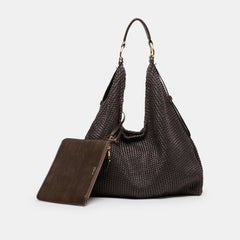 Miriel Chocolate Raffia Tote / Dolce Vita