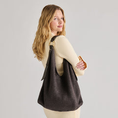 Miriel Chocolate Raffia Tote / Dolce Vita