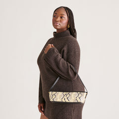 Savaii Black White Snake Stella Shoulder Bag / Dolce Vita