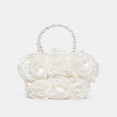 Aubrey White Satin Handbag / Dolce Vita