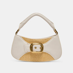 Nuala Raffia White Stella Handbag / Dolce Vita