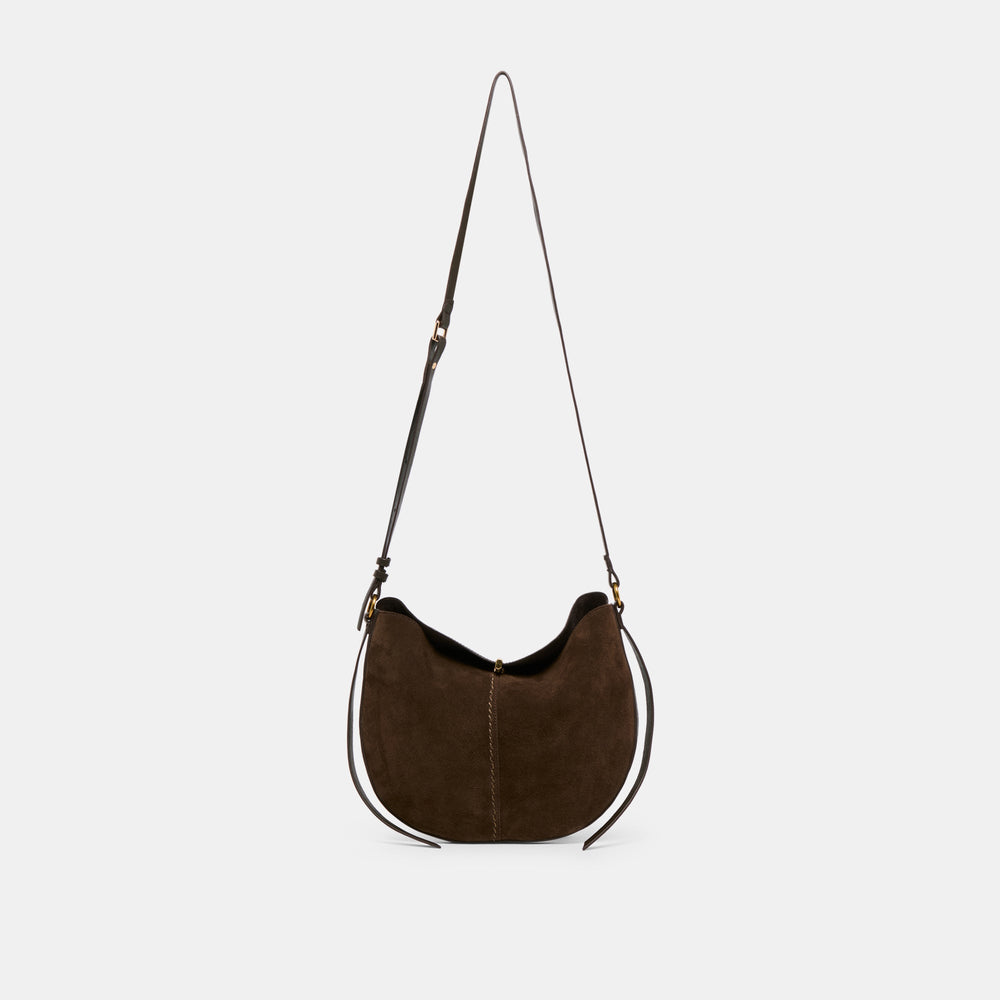 Bennett Espresso Suede Crossbody / Dolce Vita