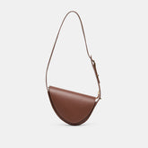 Sabine Brown Leather Shoulder Bag / Dolce Vita