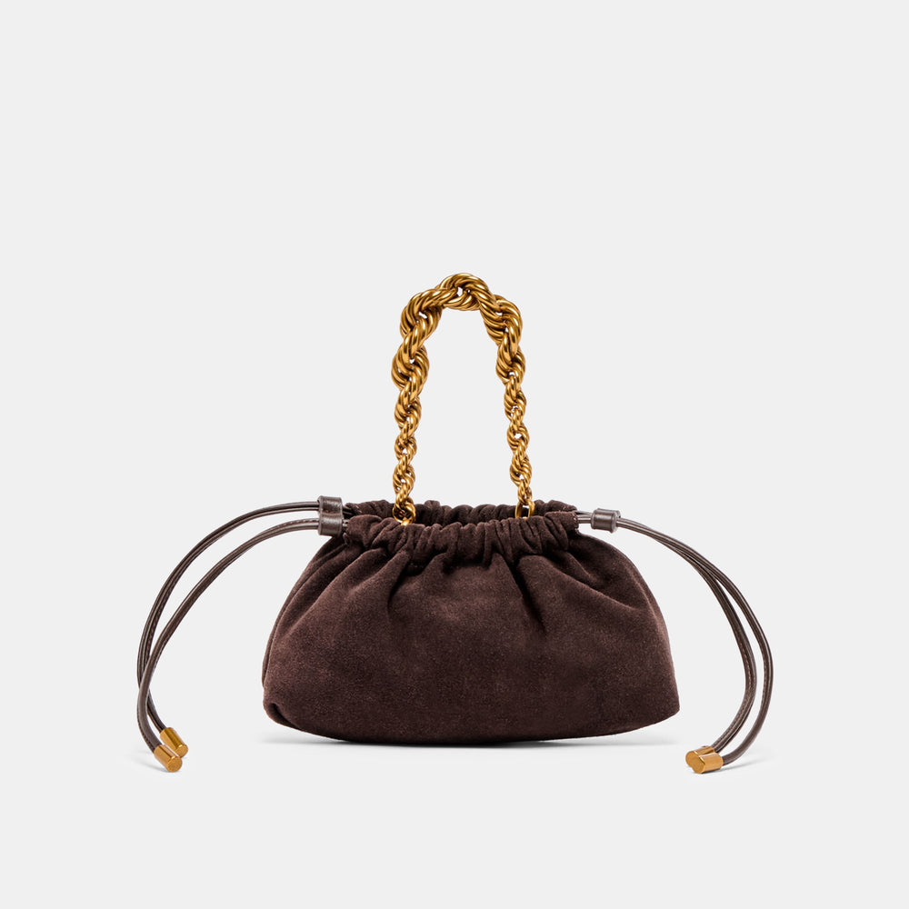 Cleo Espresso Suede Crossbody / Dolce Vita