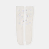 Floral Chiffon White Slouch Socks / Dolce Vita