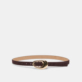 Organic Oval Mahogany Gold Buckle Belt / Dolce Vita