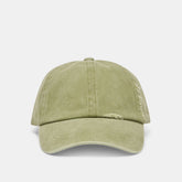 Distressed Olive Baseball Cap with Embroidery / Dolce Vita