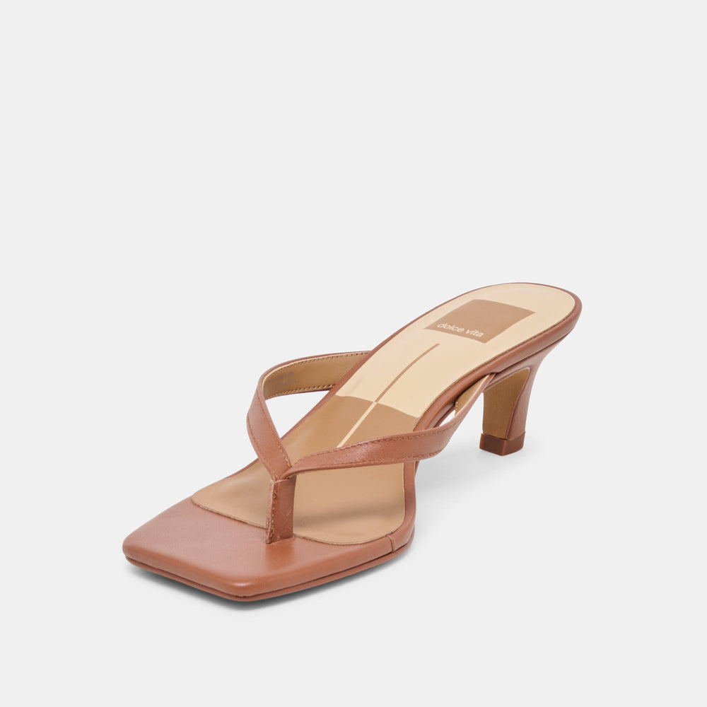 Ramia Cognac Leather Heels / Dolce Vita