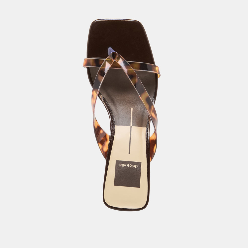 Brevel Vinyl Tortoise Jelly Heels / Dolce Vita
