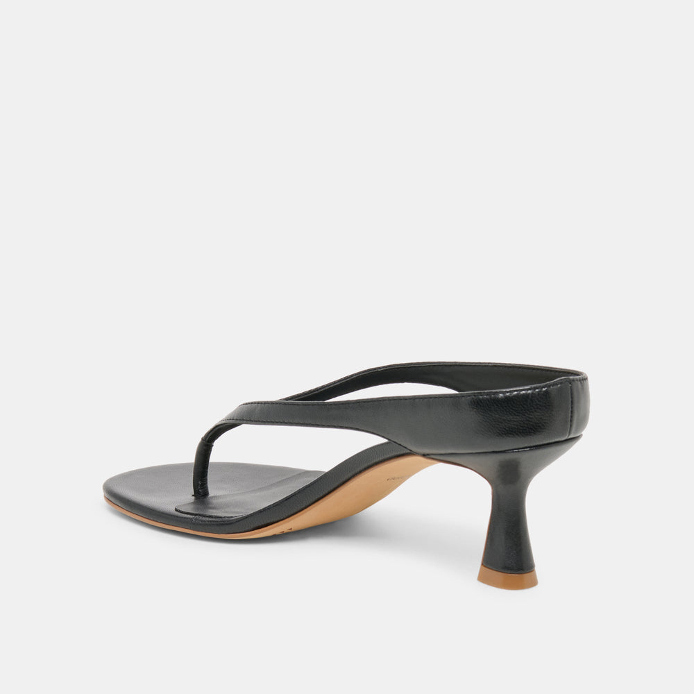 Doreen Black Leather Heels / Dolce Vita