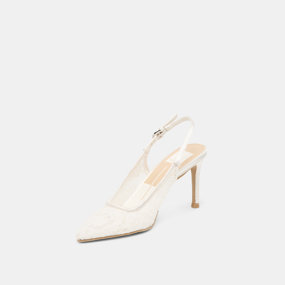 Yami True White Lace Heels / Dolce Vita