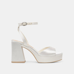Felica White Satin Heels / Dolce Vita
