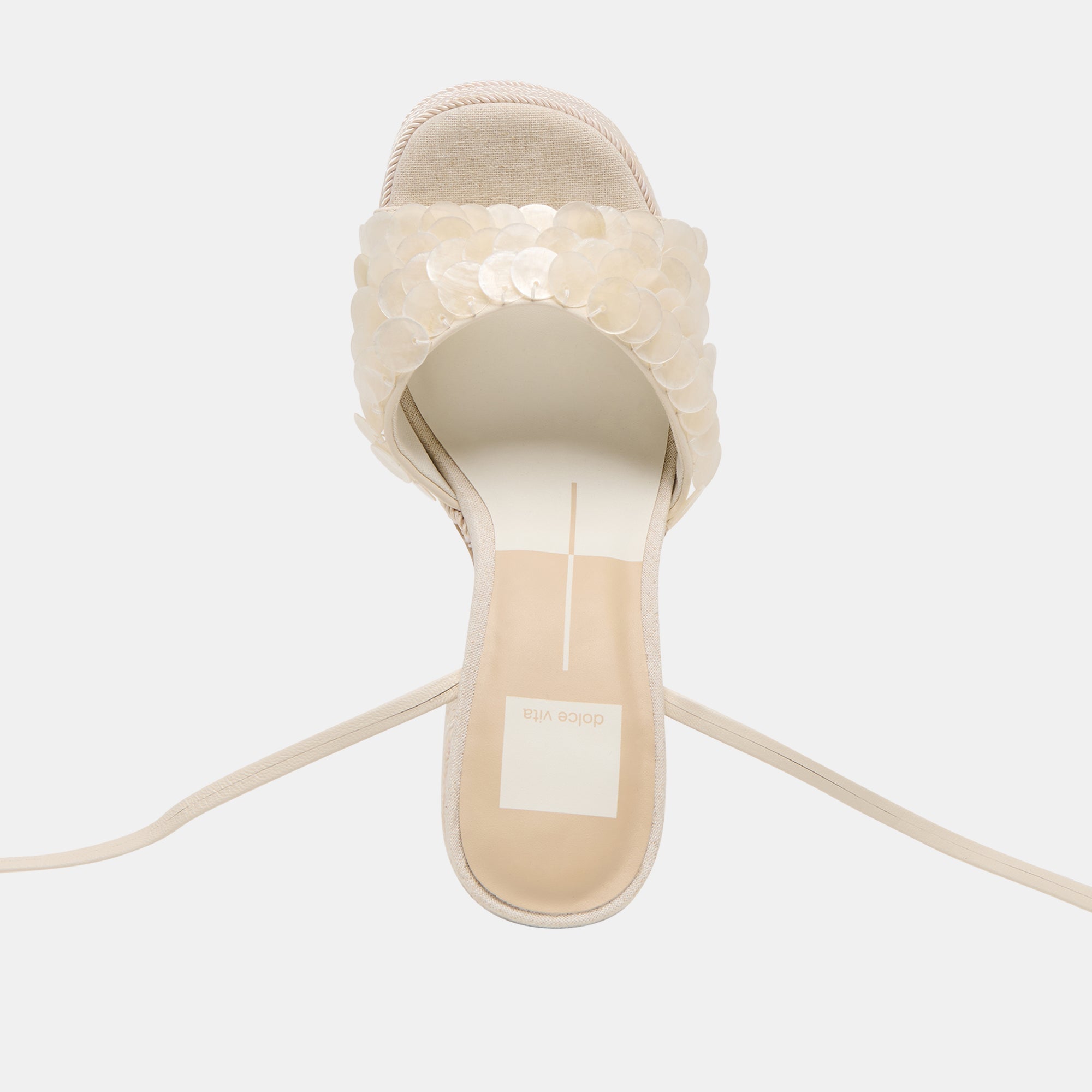 Dorthy Confetti Ivory Leather Heels / Dolce Vita