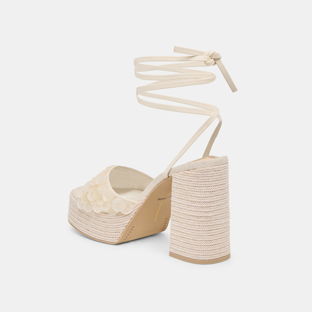 Dorthy Confetti Ivory Leather Heels / Dolce Vita