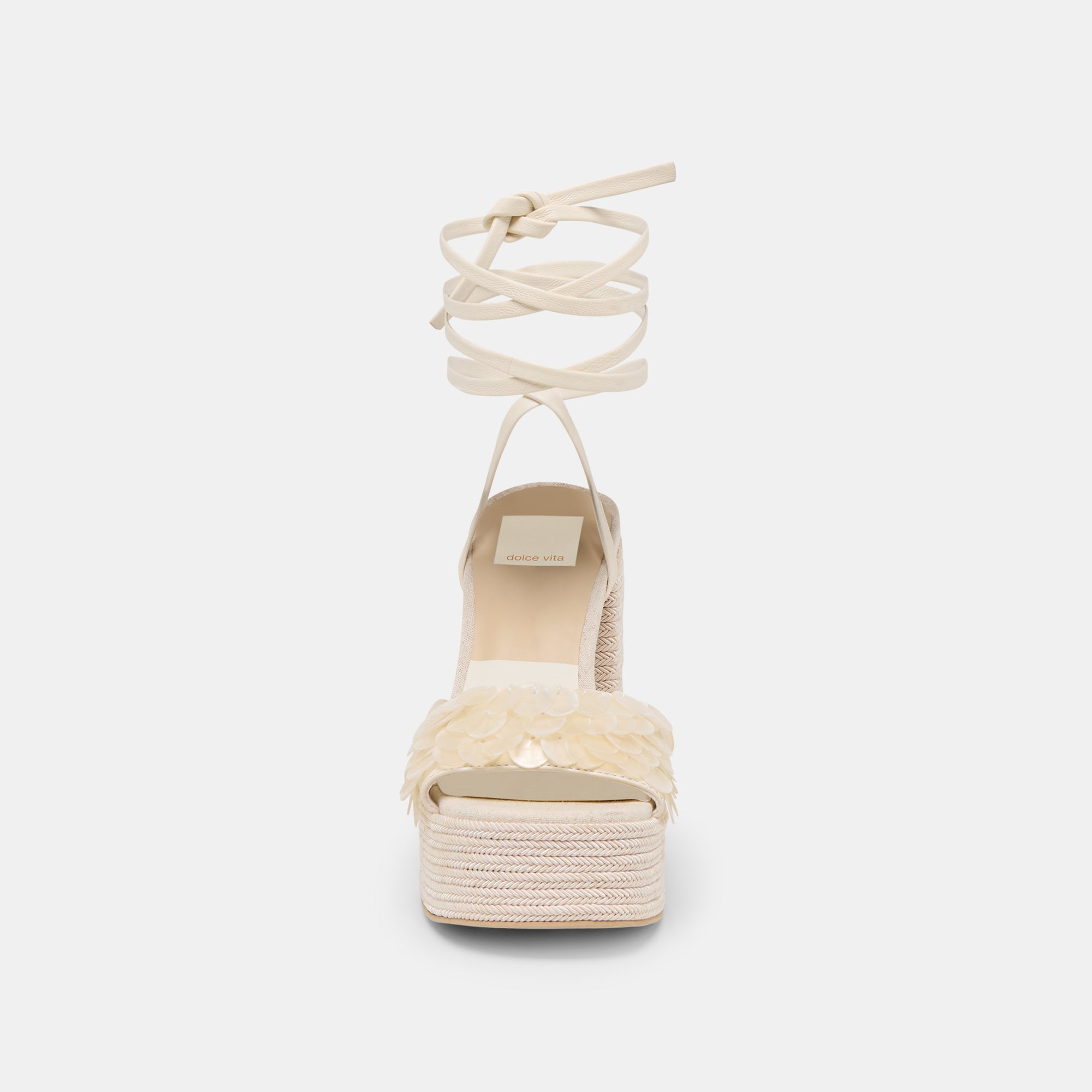 Dorthy Confetti Ivory Leather Heels / Dolce Vita