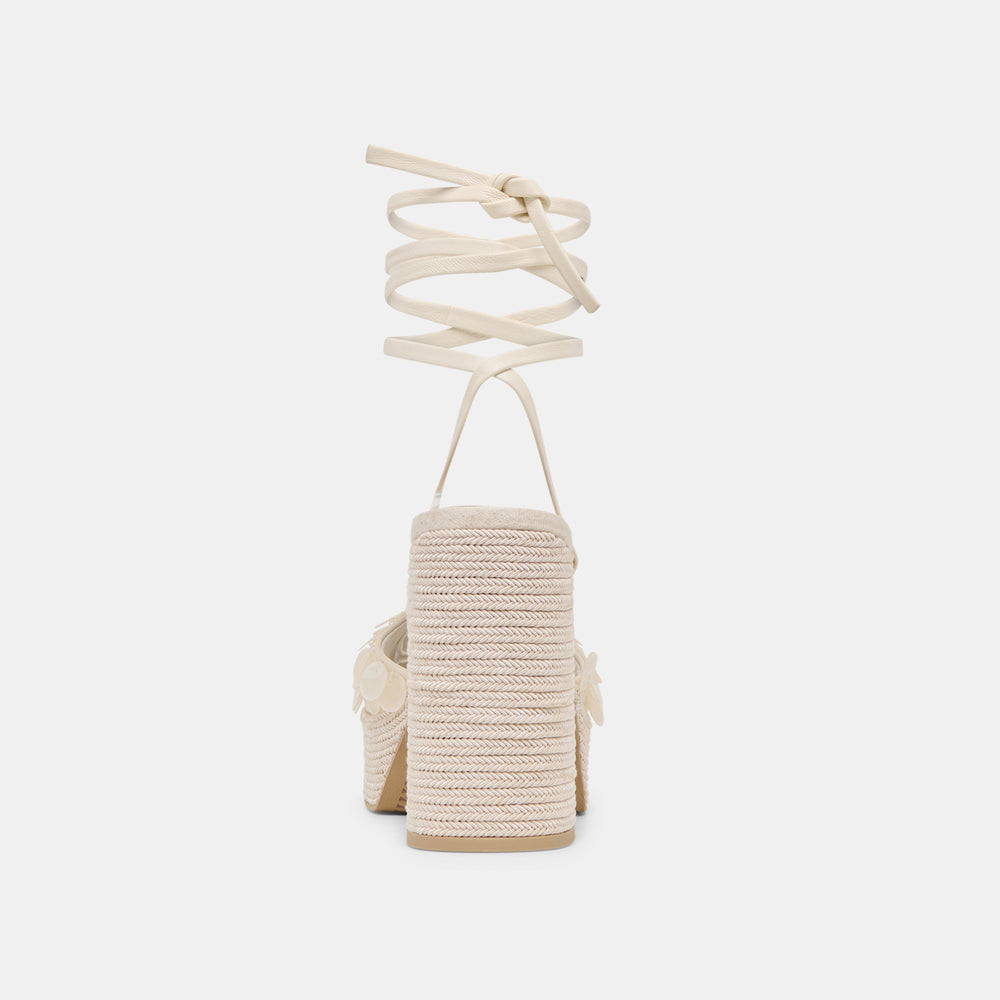 Dorthy Confetti Ivory Leather Heels / Dolce Vita