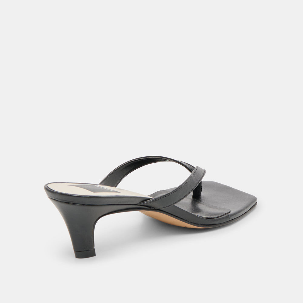 Ramia Black Leather Heels / Dolce Vita