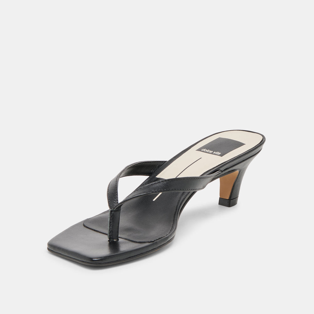 Ramia Black Leather Heels / Dolce Vita
