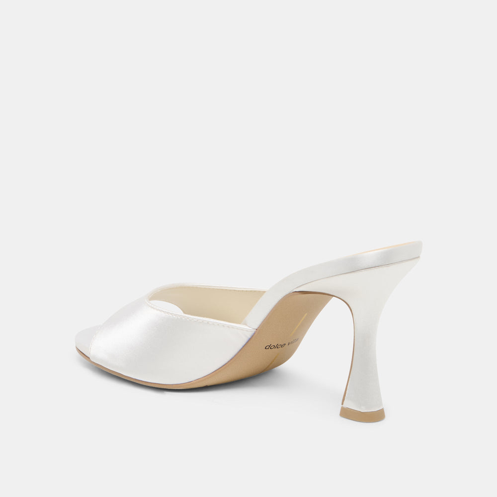 Rosha True White Satin Heels / Dolce Vita