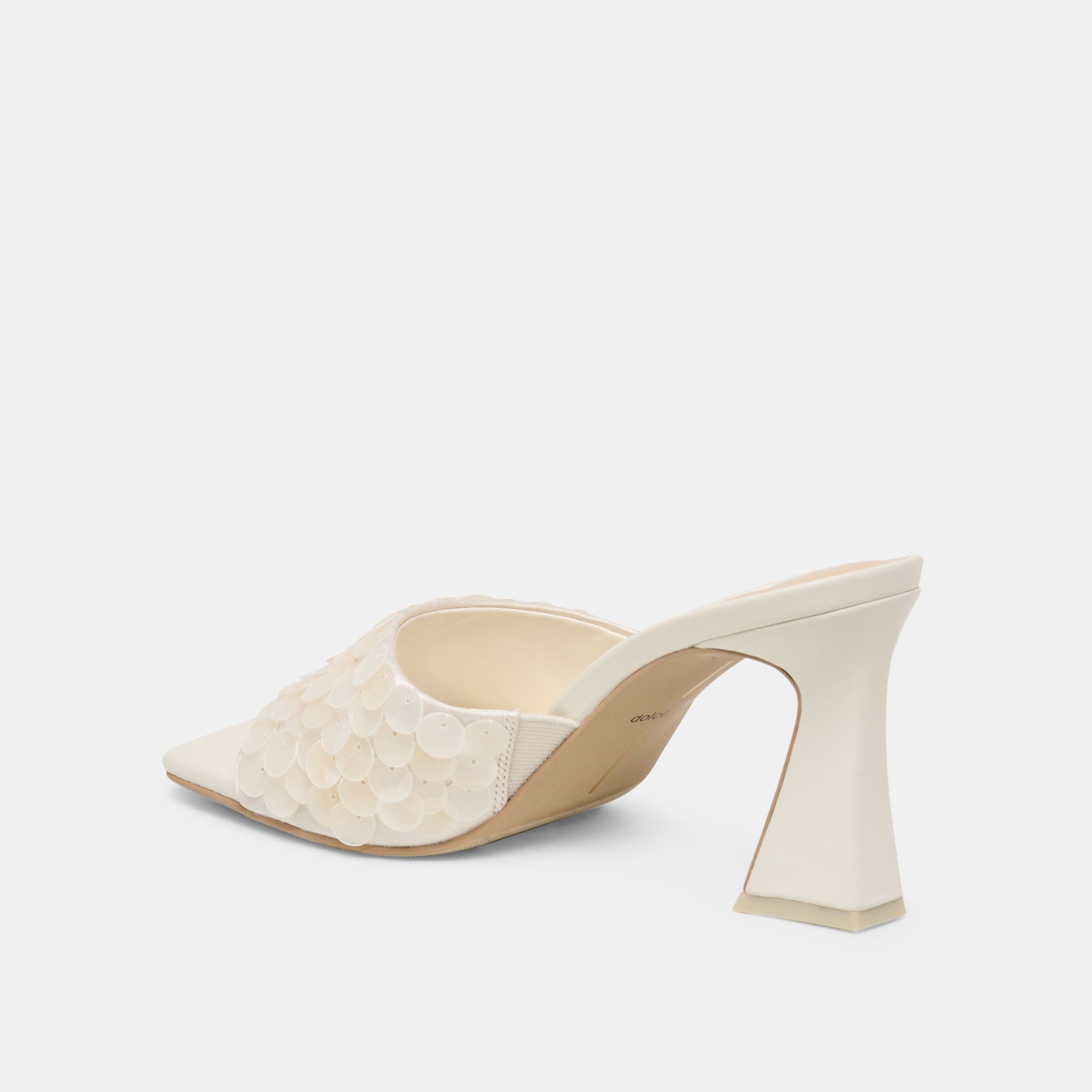 Nandy Confetti Ivory Sequin Heels / Dolce Vita