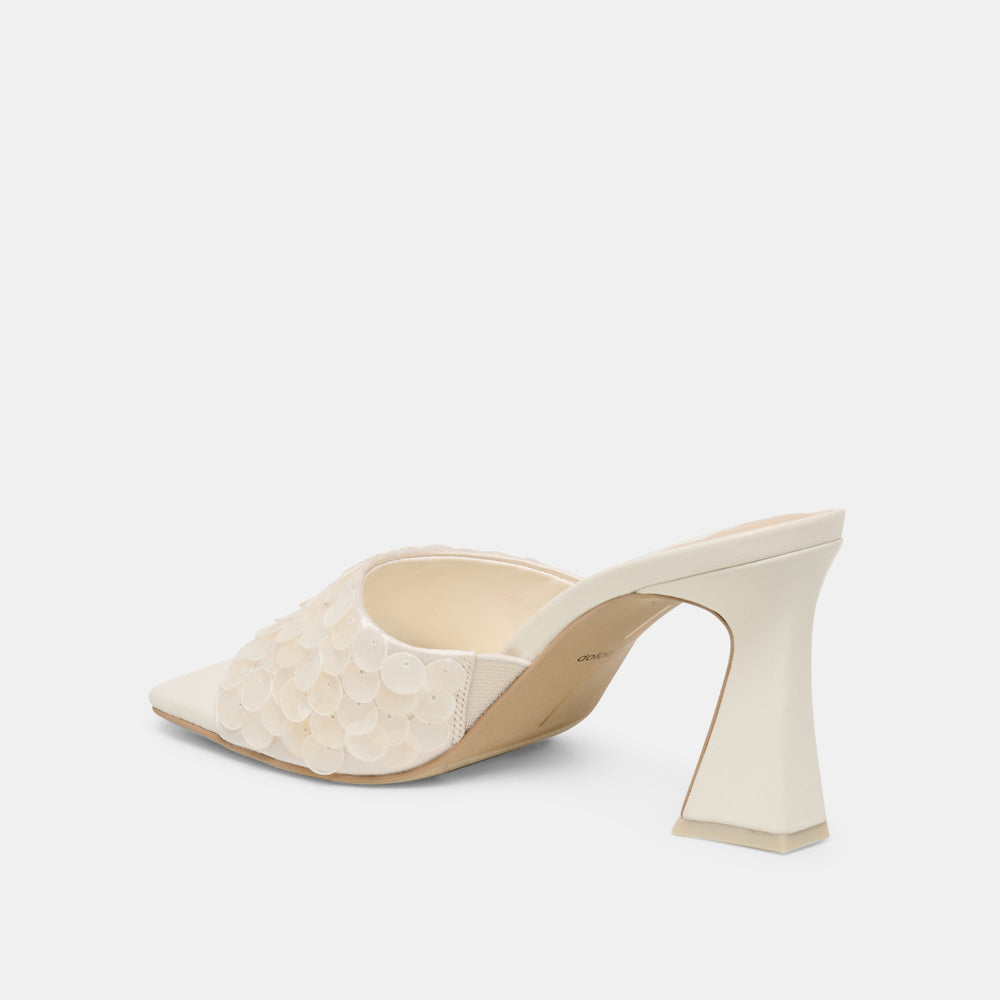 Nandy Confetti Ivory Sequin Heels / Dolce Vita