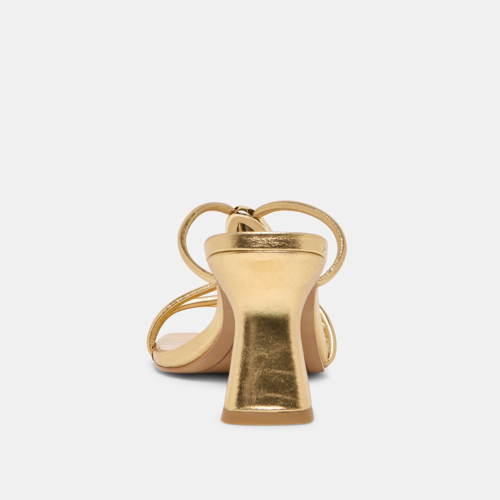 Alayna Gold Leather Heels / Dolce Vita
