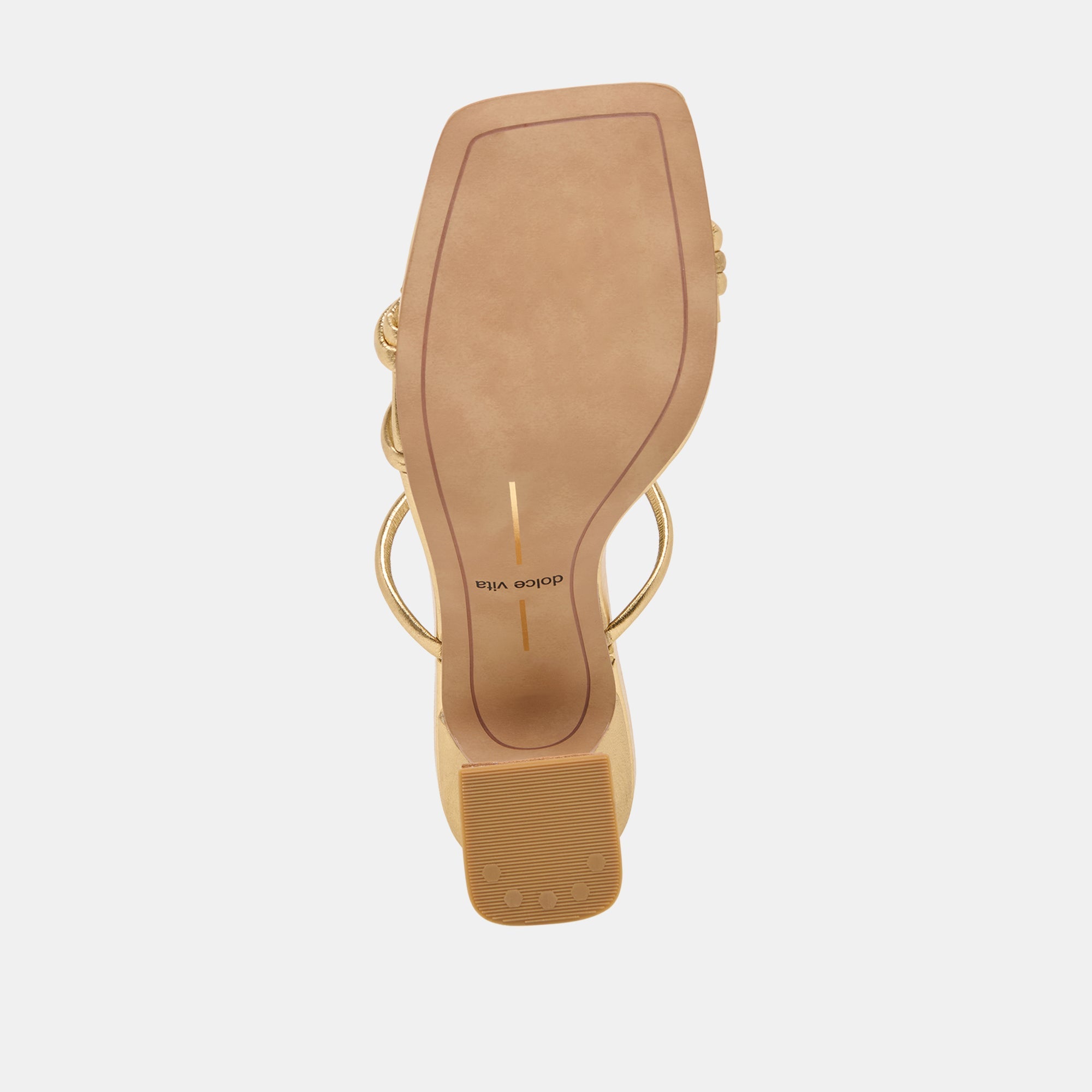 Alayna Gold Leather Heels / Dolce Vita