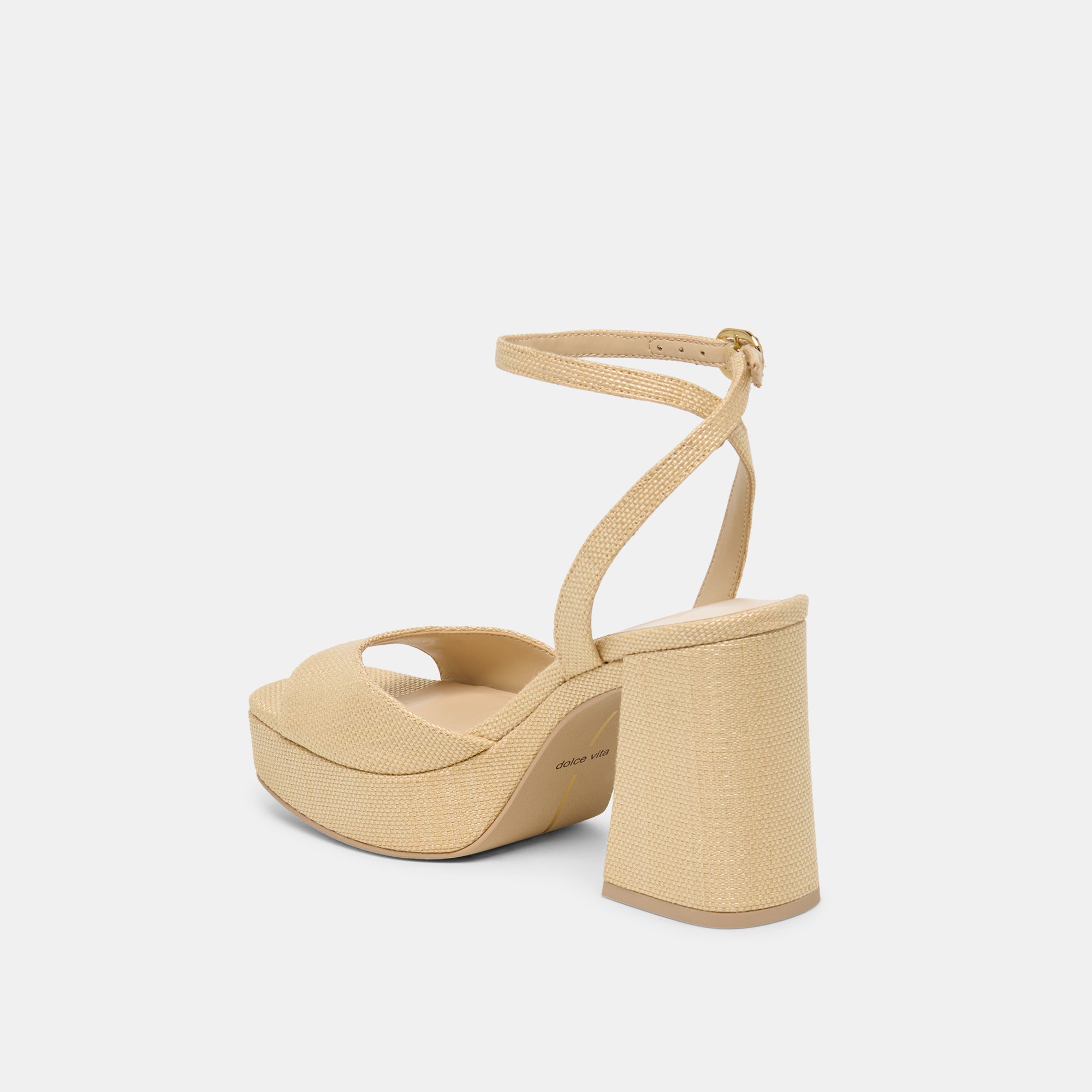 Felica Natural Raffia Heels / Dolce Vita