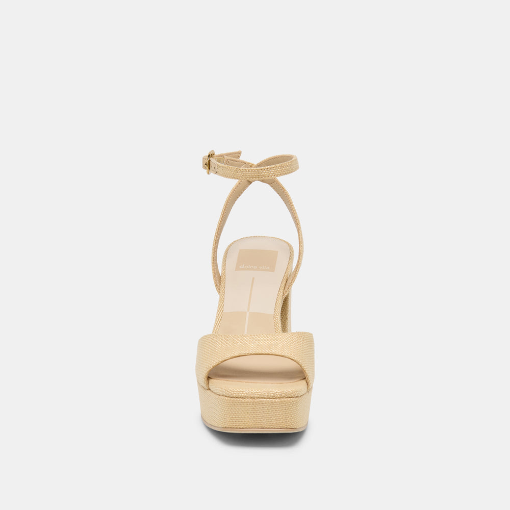 Felica Natural Raffia Heels / Dolce Vita