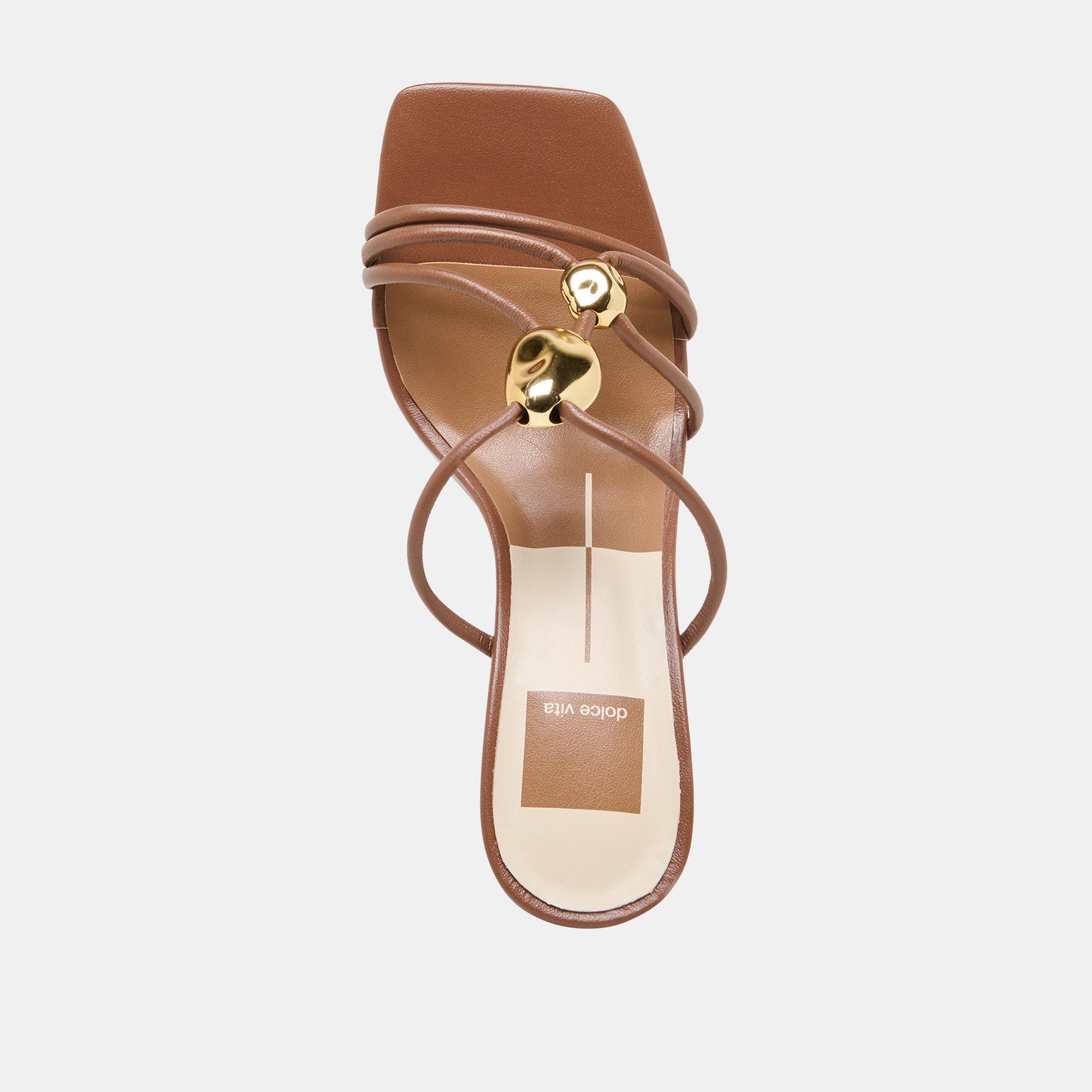 Alayna Cognac Leather Heels / Dolce Vita